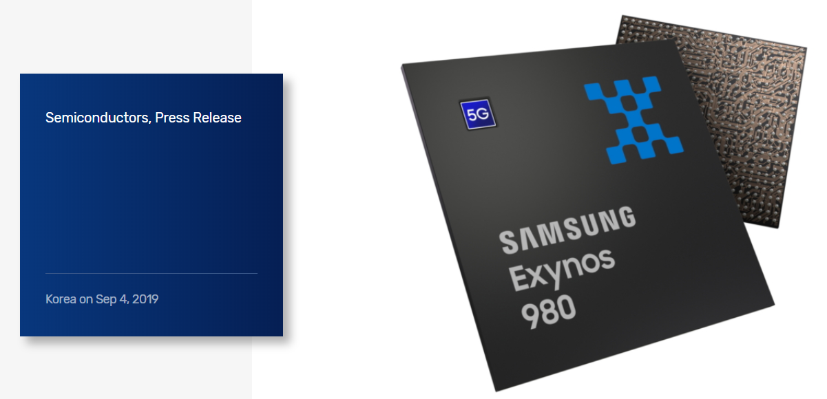 三星发布首款集成5G基带的处理器Exynos 980