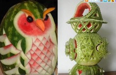 令人震撼的各种西瓜雕刻创意秀