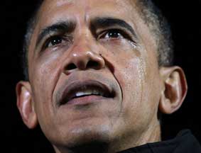 奥巴马最后造势泪洒现场