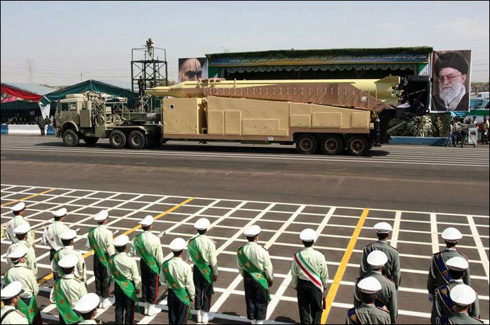 资料图:伊朗流星-3导弹.