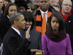奥巴马宣誓就职美总统