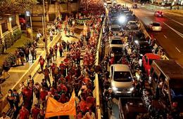 巴西圣保罗5000多名市民再次上街抗议世界杯