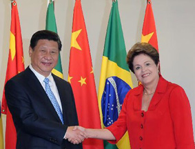 习近平同巴西总统罗塞夫举行会谈