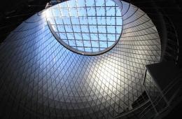 纽约最大最美地铁站启用 16米圆穹天幕美奂美轮