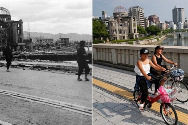 图片故事：广岛原子弹爆炸70周年 今昔对比