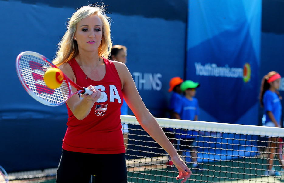 奥运冠军柳金惊艳亮相美网