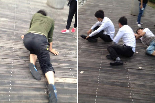 郑州一公司业绩未完成罚员工爬行图片