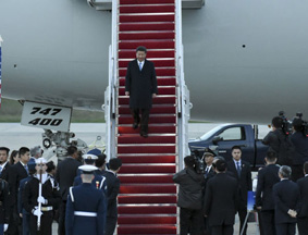 习近平抵达华盛顿出席第四届核安全峰会