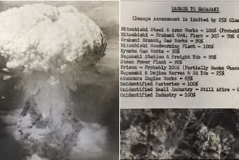 美将24张核爆效果图捐赠广岛资料馆