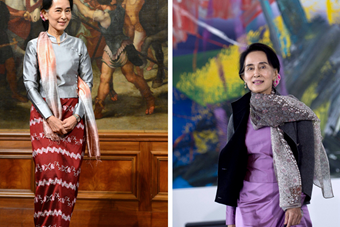 昂山素季访华 盘点缅甸蝴蝶优雅民服