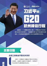 图解：习近平的G20杭州峰会行程 