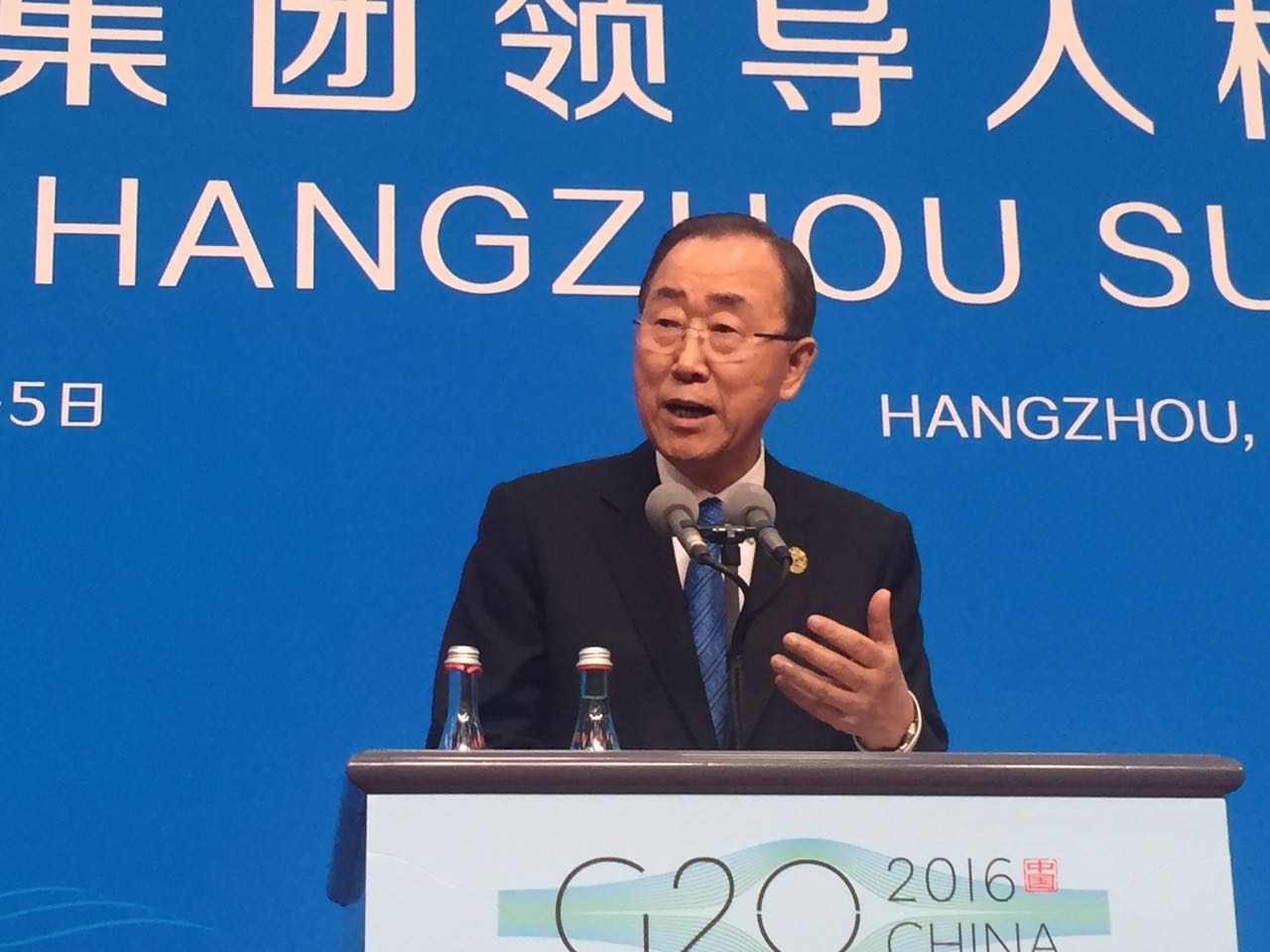 潘基文：中国邀请发展中国家参与G20峰会 具有远见