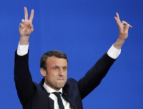 马克龙击败勒庞胜选 成为法国最年轻总统