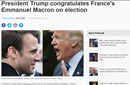 马克龙当选法国新总统：北约峰会期间特朗普将会晤马克龙