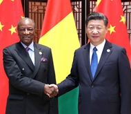 9月5日，习近平会见几内亚总统孔戴。