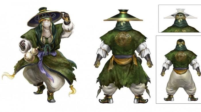 《真三国无双8》庞统人设图 蒙面穿绿杉